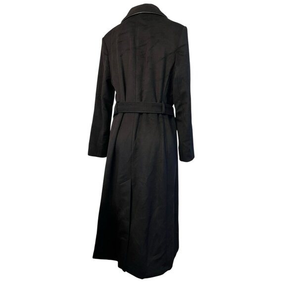 Lauren Ralph Lauren Womens 10 Black Double Breasted Belted Trench Coat NWT $360 - Picture 5 of 8